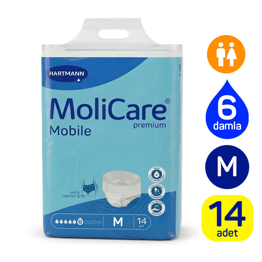 Hartmann MoliCare Premium Mobile 6 Damla M Beden 14 Adet | Külot Tipi Yetişkin Bezi