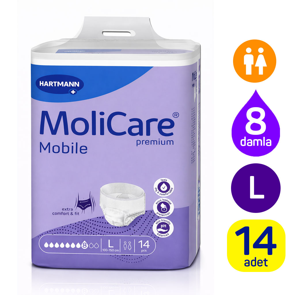 Hartmann MoliCare Premium Mobile 8 Damla L Beden 14 Adet Külot Tipi Yetişkin Bezi