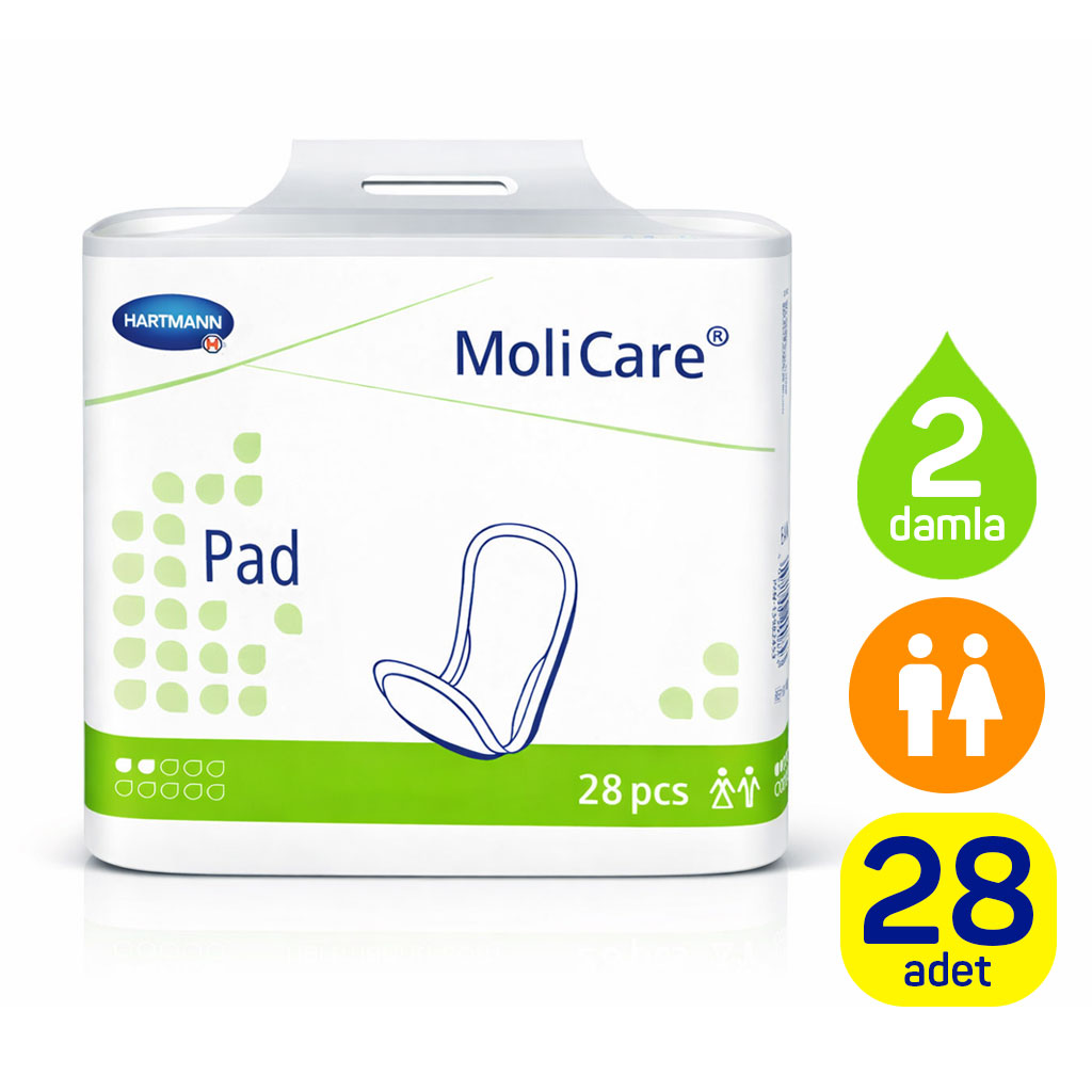 Hartmann MoliCare Pad 2 Damla İnce Mesane Pedi 28 Adet | Kadın ve Erkek