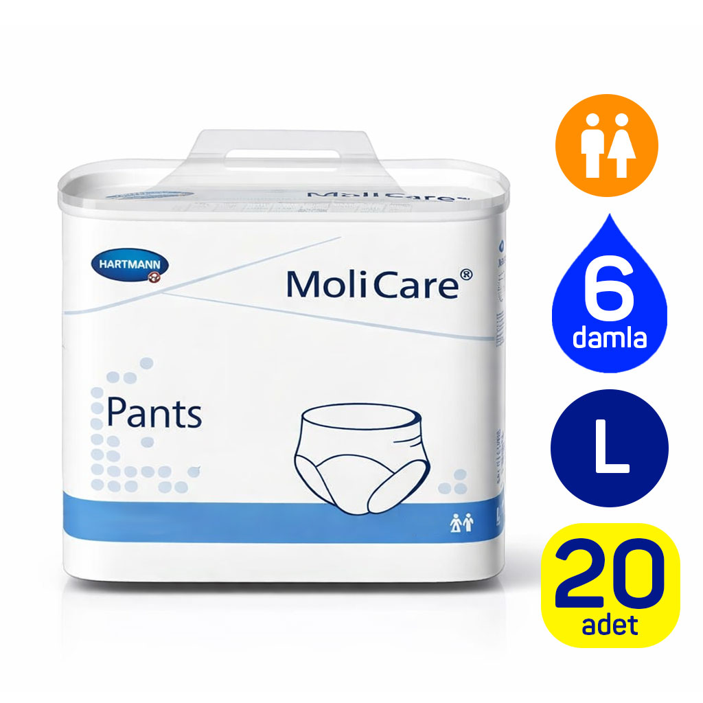 Hartmann MoliCare Pants 6 Damla L Beden 20 Adet Külot Tipi Yetişkin Bezi