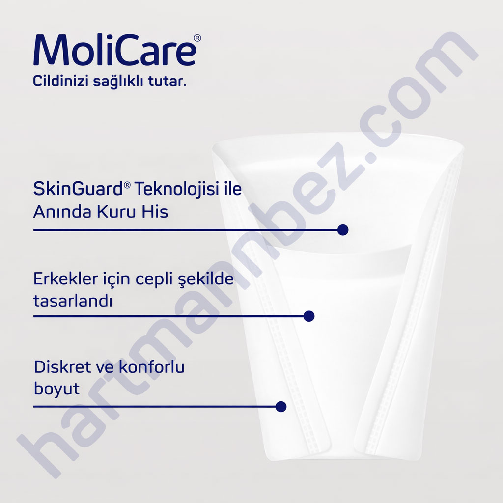 Hartmann MoliCare Premium Men Pad 2 Damla Erkek Mesane Pedi 12 Paket 168 Adet (Aktif)