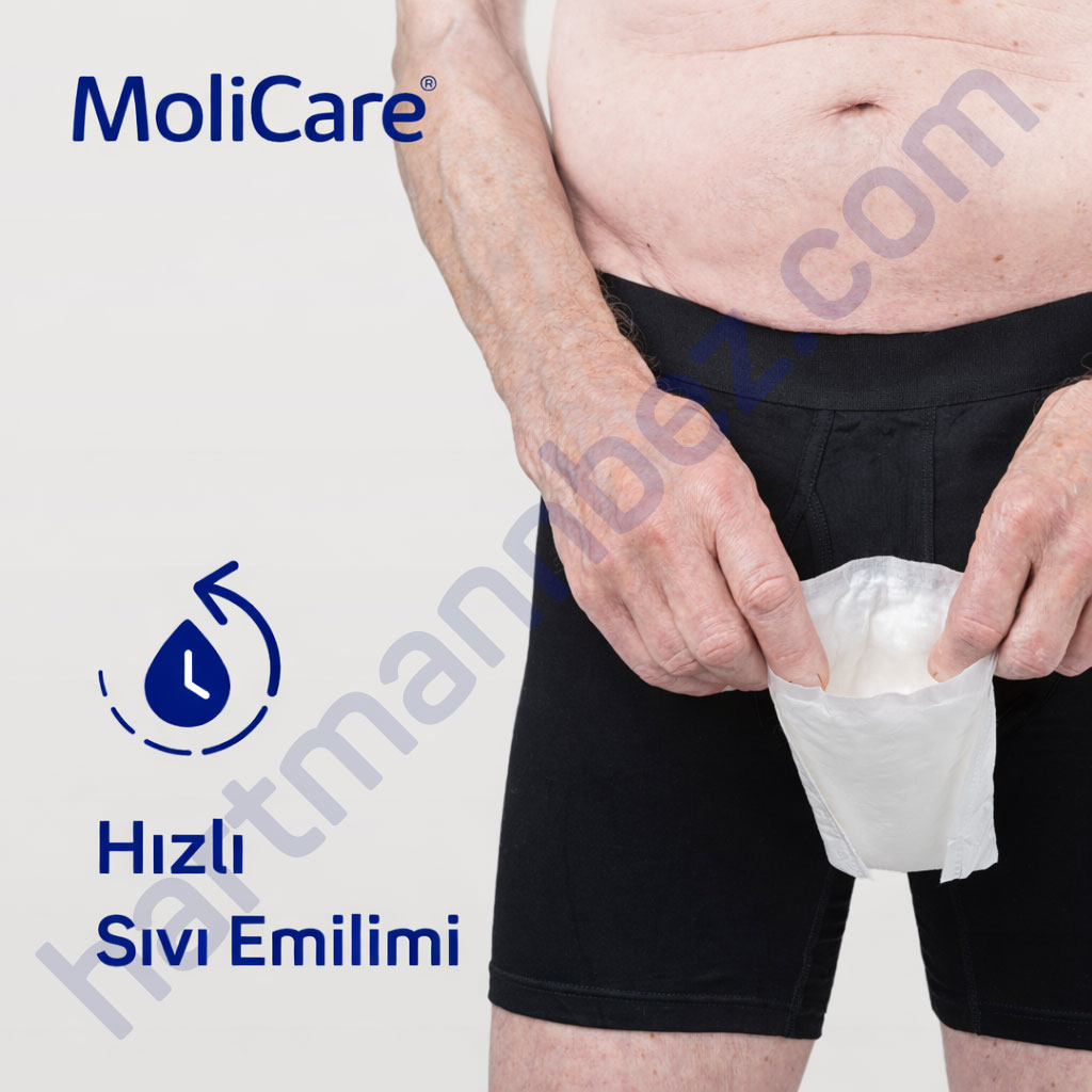 Hartmann MoliCare Premium Men Pad 2 Damla Erkek Mesane Pedi 12 Paket 168 Adet (Aktif)