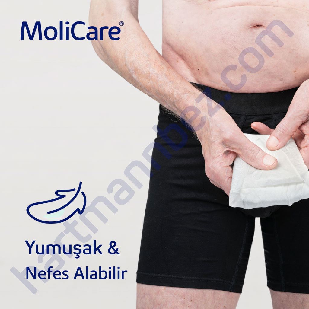 Hartmann MoliCare Premium Men Pad 2 Damla Erkek Mesane Pedi 12 Paket 168 Adet (Aktif)