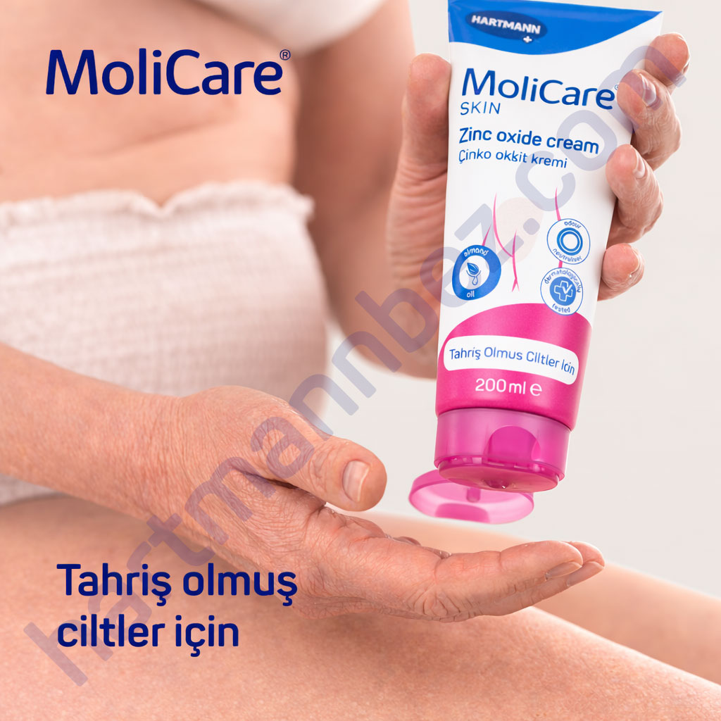 MoliCare Skin Zinc Oxide Cream 200 ml 12'li Paket Çinko Oksitli Bariyer Krem